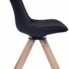 Jedálenská stolička Aldara, čierna / prírodné drevo - 3