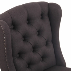 Jedálenská stolička Allada, textil, čierna - 6