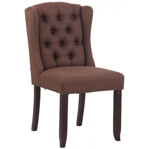 Jedálenská stolička Allada, textil, hnedá - 1