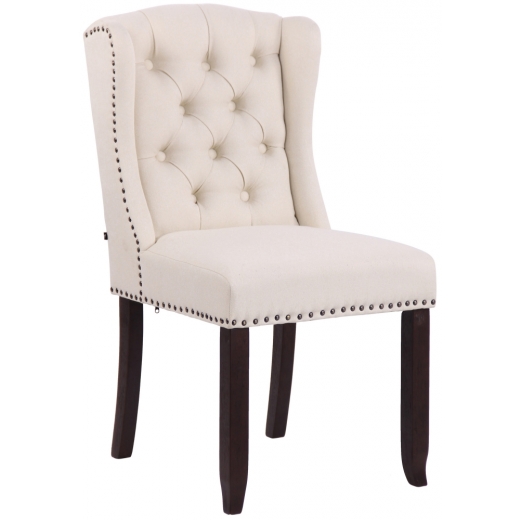 Jedálenská stolička Allada, textil,  krémová - 1