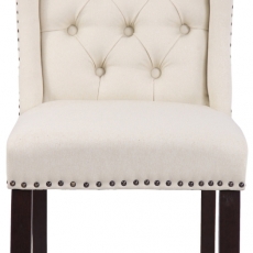 Jedálenská stolička Allada, textil,  krémová - 2