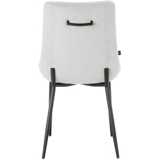Jedálenská stolička Alzira (SET 2 ks), zamat, svetlo šedá - 5