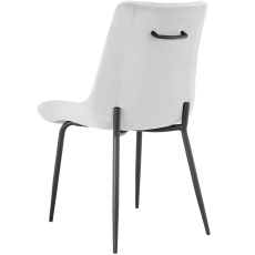 Jedálenská stolička Alzira (SET 2 ks), zamat, svetlo šedá - 6
