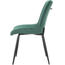 Jedálenská stolička Alzira (SET 2 ks), zamat, zelená - 3