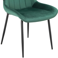 Jedálenská stolička Alzira (SET 2 ks), zamat, zelená - 7