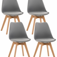 Jedálenská stolička Anika (SET 4 ks), šedá - 2