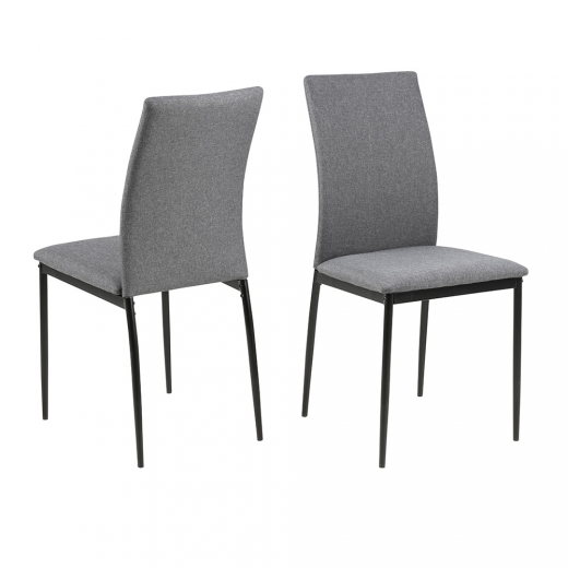 Jedálenská stolička Anis (súprava 4 ks), sivá - 1