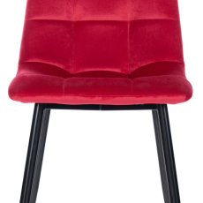 Jedálenská stolička Antibes, zamat, červená - 2