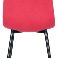 Jedálenská stolička Antibes, zamat, červená - 4