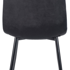 Jedálenská stolička Antibes, zamat, čierna - 4