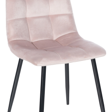 Jedálenská stolička Antibes, zamat, ružová - 1