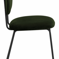 Jedálenská stolička Ariana (SET 2ks), zamat, tmavo zelená - 3