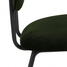 Jedálenská stolička Ariana (SET 2ks), zamat, tmavo zelená - 4