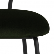 Jedálenská stolička Ariana (SET 2ks), zamat, tmavo zelená - 6