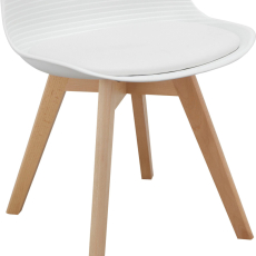 Jedálenská stolička Armin (SET 2 ks), plast, biela - 6