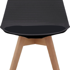 Jedálenská stolička Armin (SET 2 ks), plast, čierna - 2