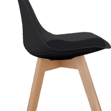 Jedálenská stolička Armin (SET 2 ks), plast, čierna - 3
