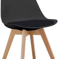 Jedálenská stolička Armin (SET 2 ks), plast, čierna - 4