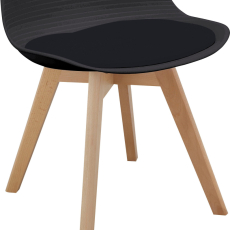 Jedálenská stolička Armin (SET 2 ks), plast, čierna - 5