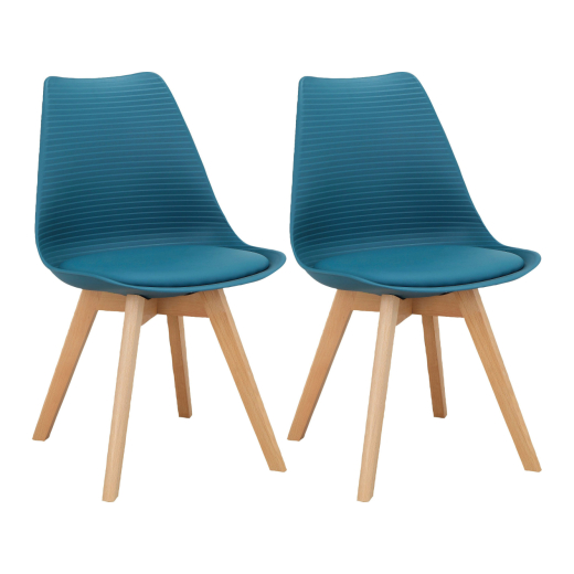 Jedálenská stolička Armin (SET 2 ks), plast, modrá - 1