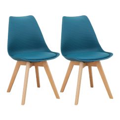 Jedálenská stolička Armin (SET 2 ks), plast, modrá