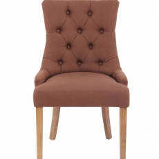 Jedálenská stolička Arton (SET 2 ks), hnedá / prírodné drevo - 2