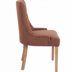Jedálenská stolička Arton (SET 2 ks), hnedá / prírodné drevo - 3