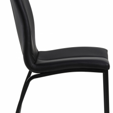Jedálenská stolička Asama (SET 4ks), syntetická koža, čierna - 5