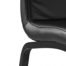 Jedálenská stolička Asama (SET 4ks), syntetická koža, čierna - 6