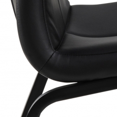 Jedálenská stolička Asama (SET 4ks), syntetická koža, čierna - 7