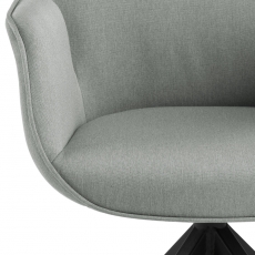 Jedálenská stolička Aura, tkanina, svetlo šedá - 5