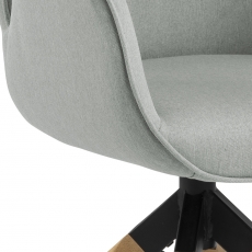 Jedálenská stolička Aura, tkanina, svetlo šedá - 6