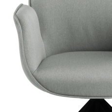 Jedálenská stolička Aura, tkanina, svetlo šedá - 5