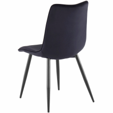 Jedálenská stolička Balou (SADA 2 ks), zamat,čierna - 5