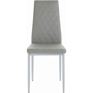 Jedálenská stolička Bark (súprava 4 ks), sivá