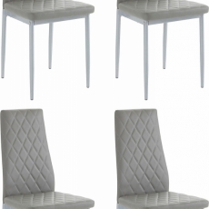 Jedálenská stolička Bark (súprava 4 ks), sivá - 2
