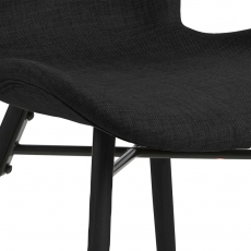 Jedálenská stolička Batilda (SET 2ks), tkanina, antracitová / čierna - 3