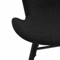 Jedálenská stolička Batilda (SET 2ks), tkanina, antracitová / čierna - 7