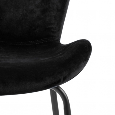 Jedálenská stolička Batilda (SET 2ks), tkanina, čierna - 4