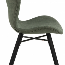 Jedálenská stolička Batilda (SET 2ks), tkanina, zelená - 3