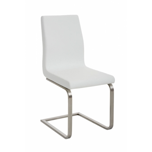 Jedálenská stolička Belfort, syntetická koža, biela - 1