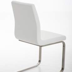 Jedálenská stolička Belfort, syntetická koža, biela - 3
