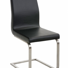 Jedálenská stolička Belfort, syntetická koža, čierna - 1