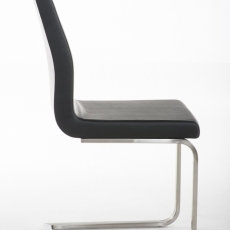 Jedálenská stolička Belfort, syntetická koža, čierna - 2