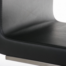 Jedálenská stolička Belfort, syntetická koža, čierna - 4