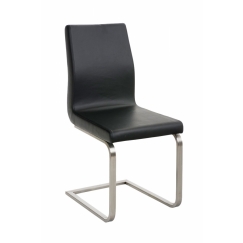 Jedálenská stolička Belfort, syntetická koža, čierna