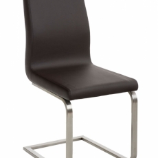 Jedálenská stolička Belfort, syntetická koža, hnedá - 1