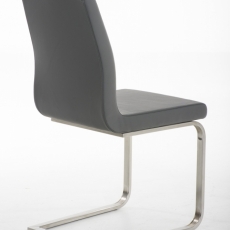Jedálenská stolička Belfort, syntetická koža, šedá - 3