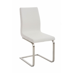 Jedálenská stolička Belfort, textil, biela