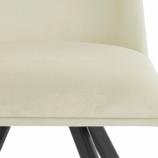 Jedálenská stolička Belissimo (SADA 2 ks), zamat, krémová - 6